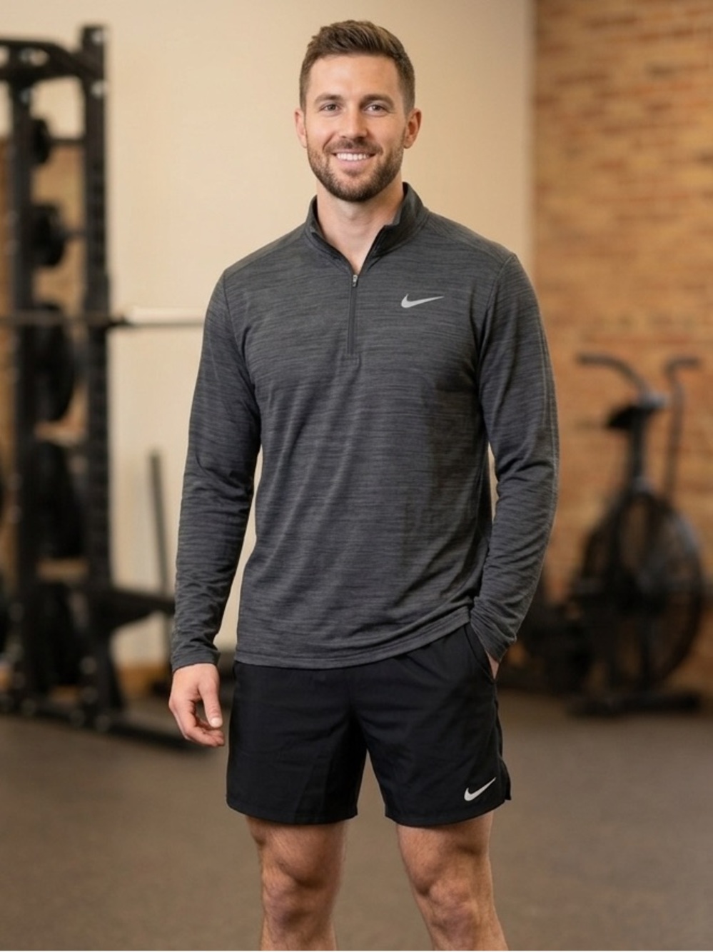 Nike Dri-FIT Gray Pullover 1/4 zip